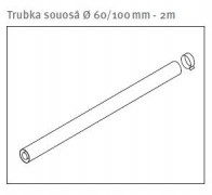 Protherm trubka souosá 60/100 mm - 2 m (0020257445)
