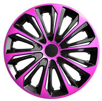 Poklice na kola - kryty kola stronge Pink/Black 14"