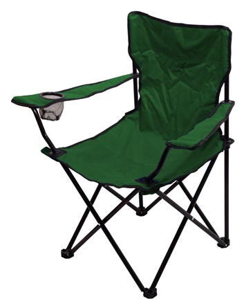 Kempingové křeslo zelené komfortní skládací židle