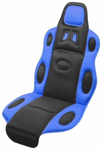 Autopotah sport na přední sedadlo pevný s molitanem modrý