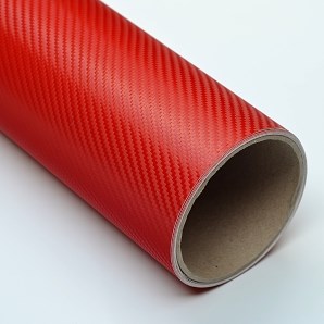 Carbonová fólie červená 3D 150x180cm matný karbon samolep
