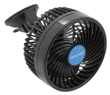 Výkonný značkový ventilátor do auta 12V otočný větrák průměr 15cm
