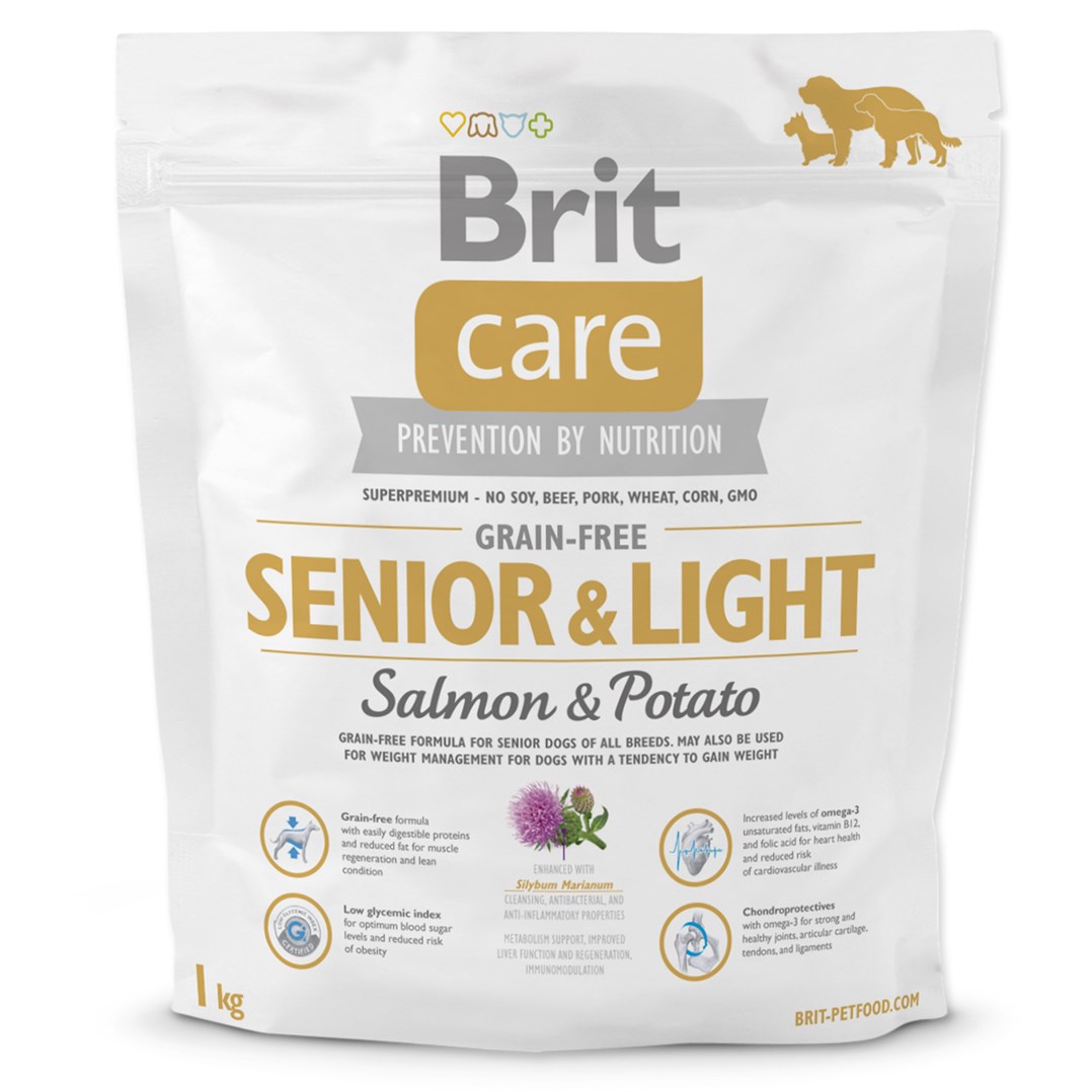 Brit Care Grain-free Senior&Light Salmon & Potato  1kg