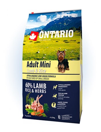Ontario Adult Mini Lamb & Rice - 6,5kg