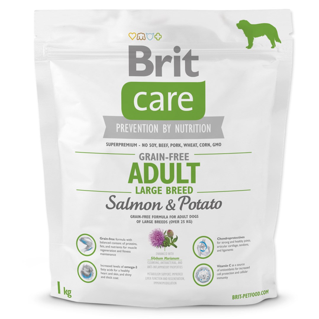 Brit Care Grain-free Adult Large Breed Salmon & Potato  1kg