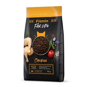 Fitmin For Life Adult Chicken kompletní krmivo pro kočky 8 kg