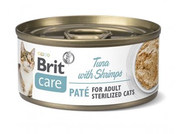 Brit Care Cat Sterilized, Tuna Paté with Shrimps 70g