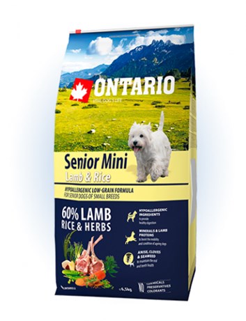 Ontario Senior Mini Lamb & Rice - 6,5kg
