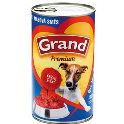 Grand Premium Dog hovězí, konzerva 1300 g