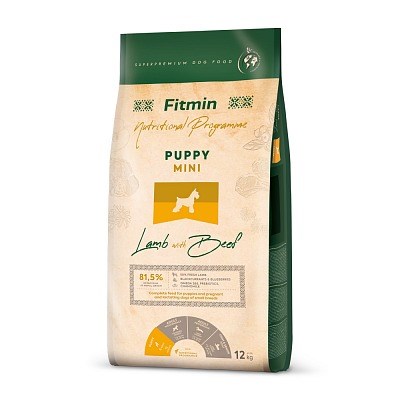 Fitmin Mini Puppy Lamb With Beef kompletní krmivo pro štěňata 12 kg