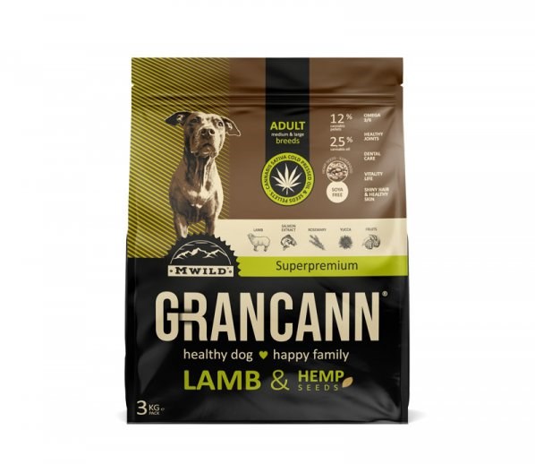 Grancann Lamb & Hemp seeds Adult medium & large breeds - GRANCANN, Velká plemena, 3 kg