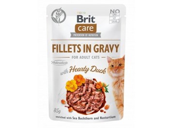 Brit Care Cat Fillets in Gravy with Hearty Duck 85g