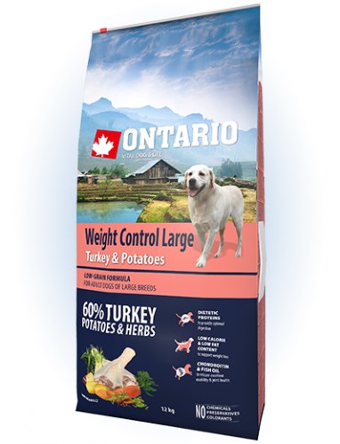 Ontario Large Weight Control Turkey & Potatoes - 12KG