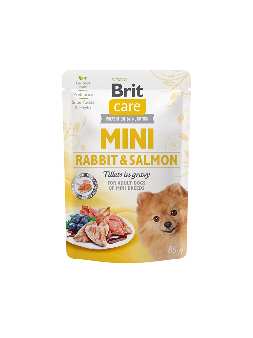 Brit Care Mini Rabbit & Salmon fillets in gravy
