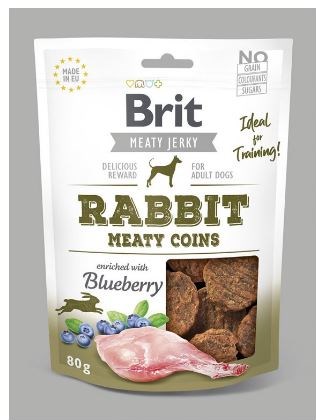 Brit Jerky Rabbit Meaty Coins 80g