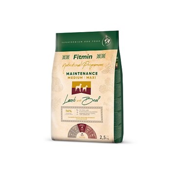 Fitmin Medium Maxi Maintenance Lamb With Beef kompletní krmivo pro psy 2,5 kg