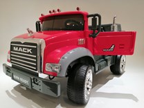 Dětské  nákladní auto licenční MACK TRUCKS s 2,4G dálkovým ovladačem , červený