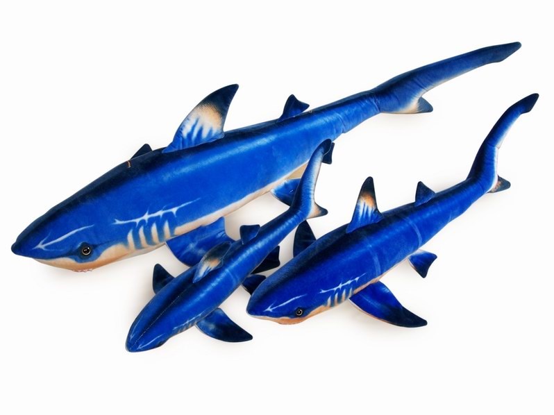 Plyšový žralok modrý