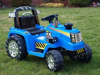 Dětský elektrický traktor 12V s 2,4G dálkovým ovládáním, mohutnými koly -ZP1007RC.blue