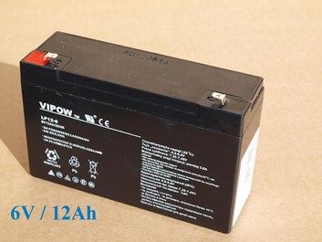 Baterie gelová Vipow 6V/12Ah/20HR pro dětská vozítka
