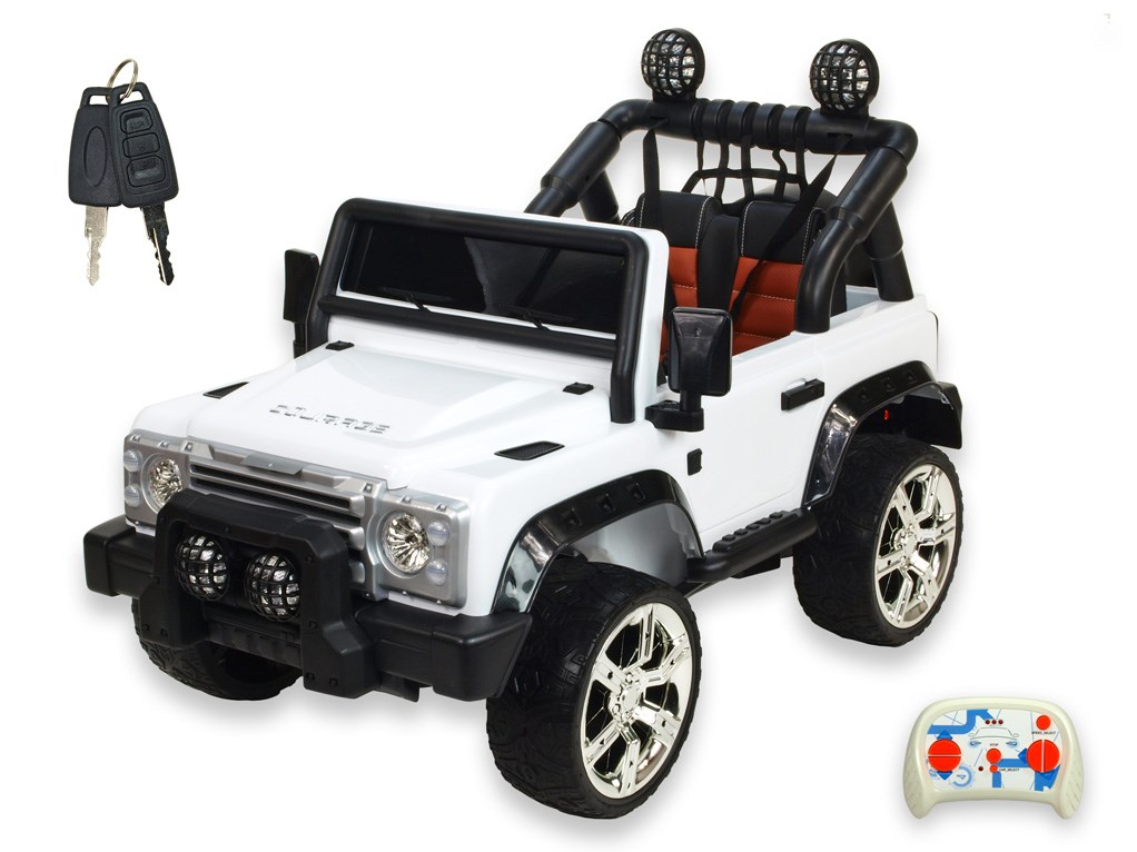Dětské elektrické autíčko Džíp Courage s 2,4G DO -DKF006.white