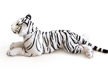 Plyšový tygr bílý ležící