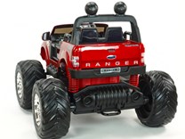 Dětské elektrické autíčko  džíp Ford Ranger Monster Truck 4x4 červená metalíza