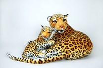 Plyšový leopard s mládětem
