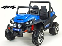 Dětská elektrická dvoumístná buggy V-Twin 4x4  s 2.4G dálkovým ovládáním ,modrá