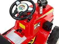 Dětský elektrický traktor 12V s 2,4G dálkovým ovládáním, mohutnými koly -ZP1007RC. červená