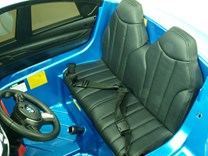 BMW X6M dvoumístné s 2,4G DO, el. brzdou, EVA koly, otvíracími dveřmi, USB, Mp3, voltmetrem, 55cm čalouněnou sedačkou JJ2168L.blue