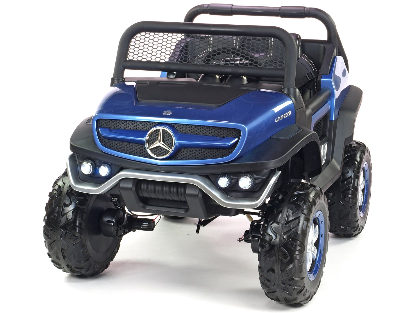 Dětský elektrický džíp Mercedes Benz Unimog, dvoumístný modrá