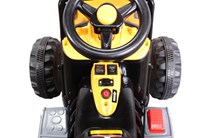 Dětský elektrický traktor Kingdom s přední vanou -žlutá