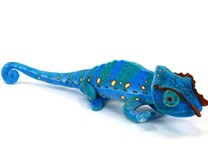 Plyšový chameleon  124cm  modrý