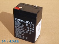 Baterie gelová VIPOW 6V/4,5Ah/20HR