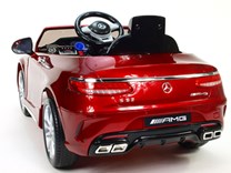 Dětské el. autíčko licenční Mercedes Benz S63 AMG,lakovaná červená barva