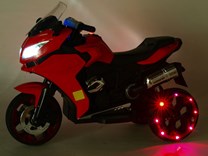 Motorka - Tricykl Dragon s osvětlenými koly,motory 2x6V,pérováním nápravy,digiplayer USB,Mp3,voltmetr,LED osvětlení R12006.blue