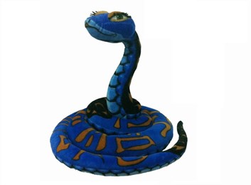 Plyšový had  modrý 300 cm