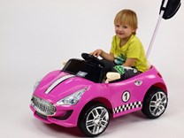Dětské el. autíčko s RC a ovládací tyčí - GTR88A.pink