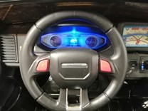 Dětský dvoumístný elektrický policejní vůz Rover s 2,4G DO  , lakovaný modrý