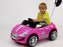 Dětské el. autíčko s RC a ovládací tyčí - GTR88A.pink