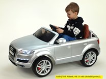 Dětské elektrické autíčko Audi Q7 s 2,4G DO a čalouněnou sedačkou a odpruženou nápravou - HLQ7 2,4G.silver