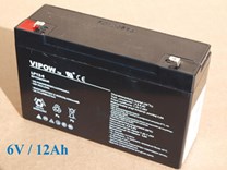Baterie gelová VIPOW 6V/12Ah/20HR