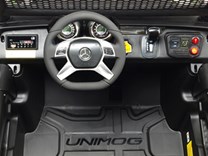 Dětský elektrický džíp Mercedes Benz Unimog, dvoumístný maskáč