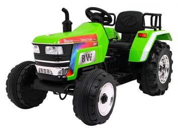 Největší dětský elektrický traktor  BLAZIN  s 2,4G dálkovým ovladačem - zelený
