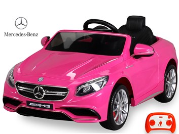 Dětské el. autíčko licenční Mercedes Benz S63 AMG, růžové