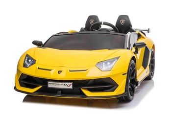 Dětské elektrické licenční  Lamborghini Aventador SVJ Roadster pro 2 děti  MODEL2024 - žluté