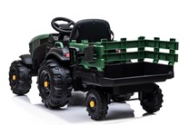 Dětský elektrický farmářský traktor s vlekem  a 2,4G dálkovým ovladačem , zelený