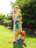 Plyšový papoušek ARA červený  58cm