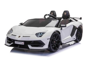 Dětské elektrické licenční  Lamborghini Aventador SVJ Roadster pro 2 děti  MODEL 2024 - bílé